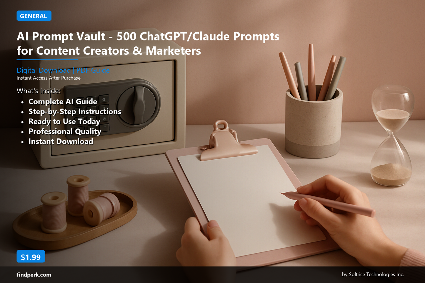 AI Prompt Vault - 500 ChatGPT/Claude Prompts for Content Creators & Marketers