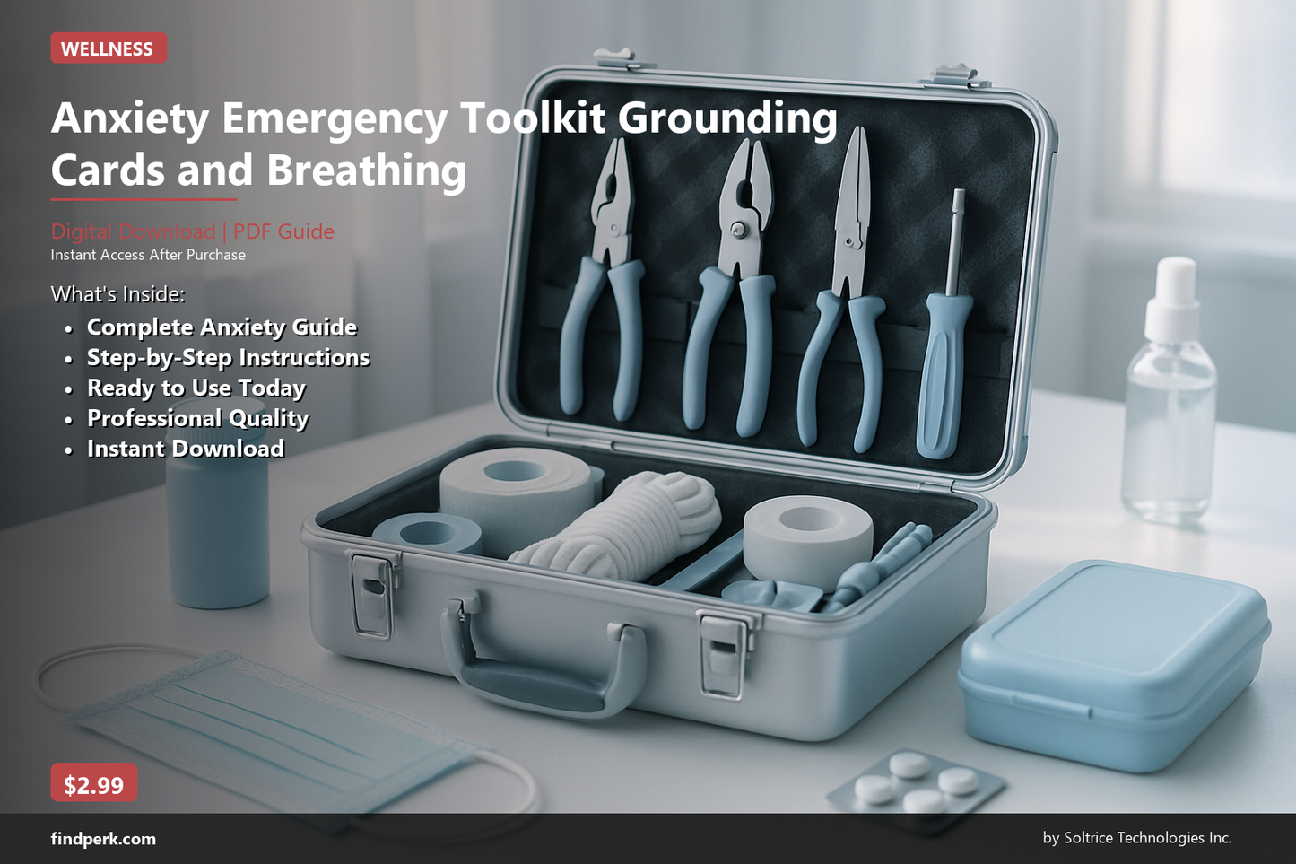 Anxiety Emergency Toolkit Grounding Cards and Breathing