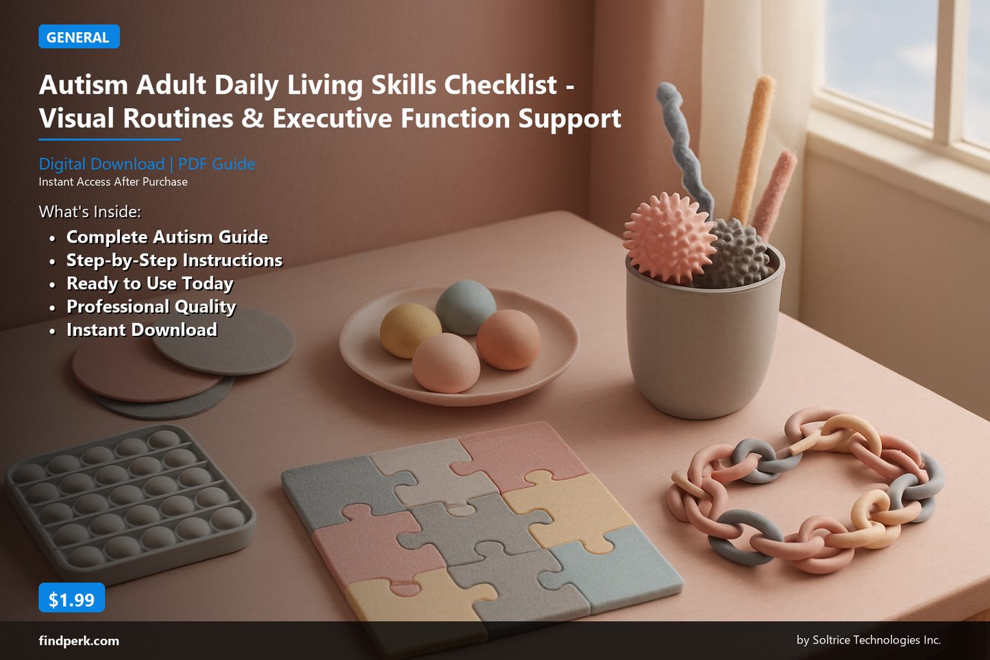 Autism Adult Daily Living Skills Checklist - Visual Routines & Executive Function Support