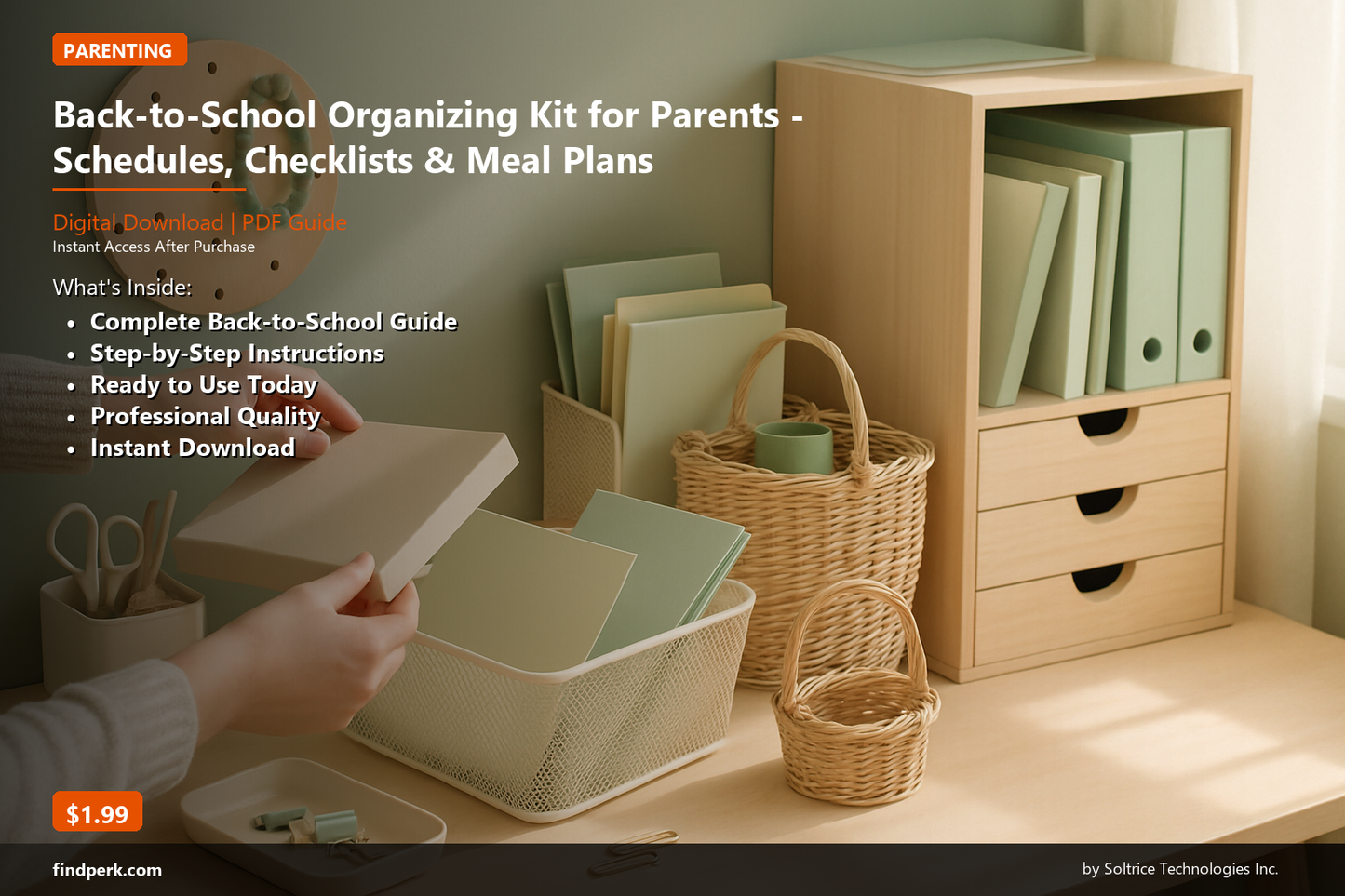 Back-to-School Organizing Kit for Parents - Schedules, Checklists & Meal Plans