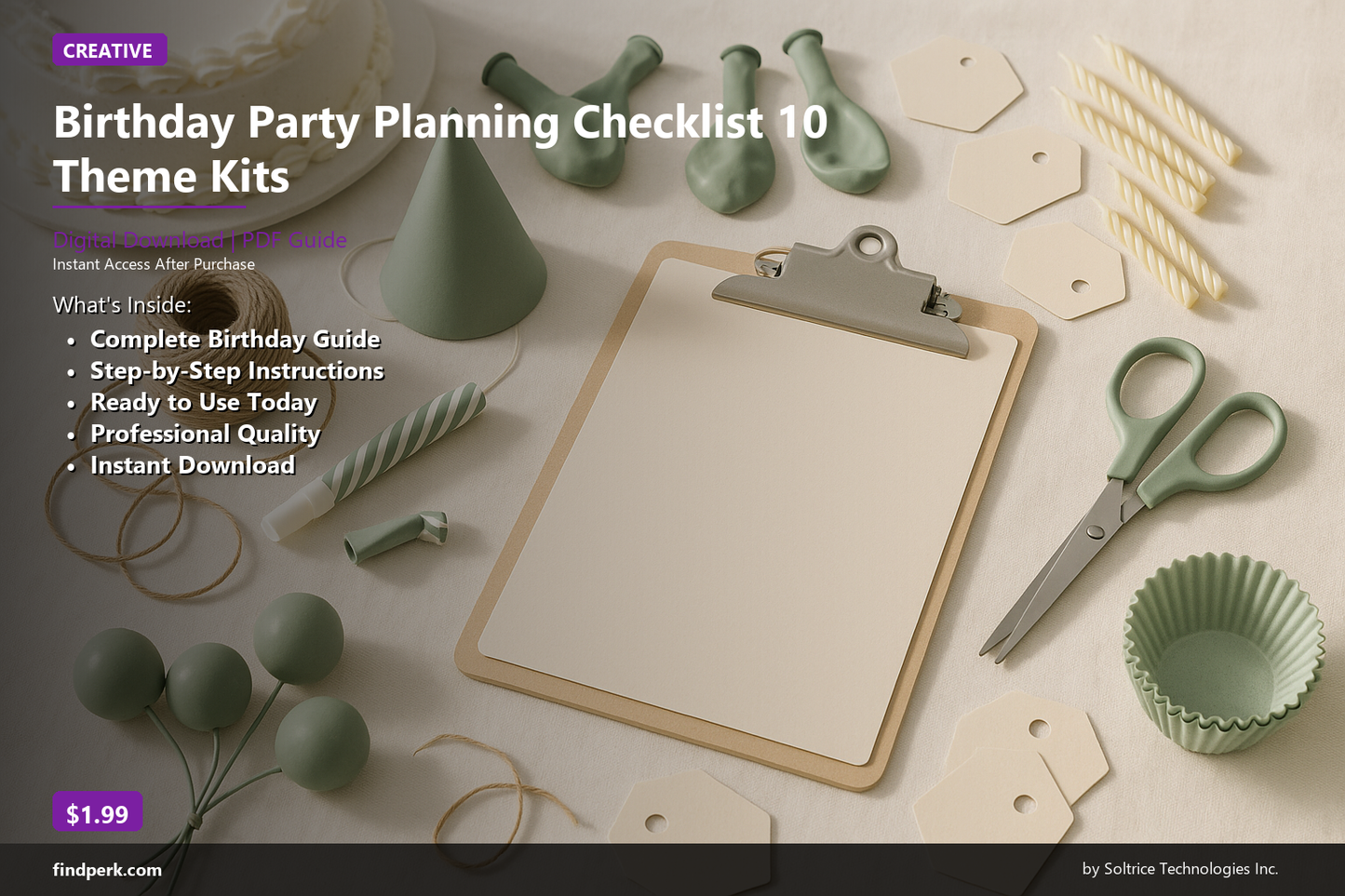 Birthday Party Planning Checklist 10 Theme Kits