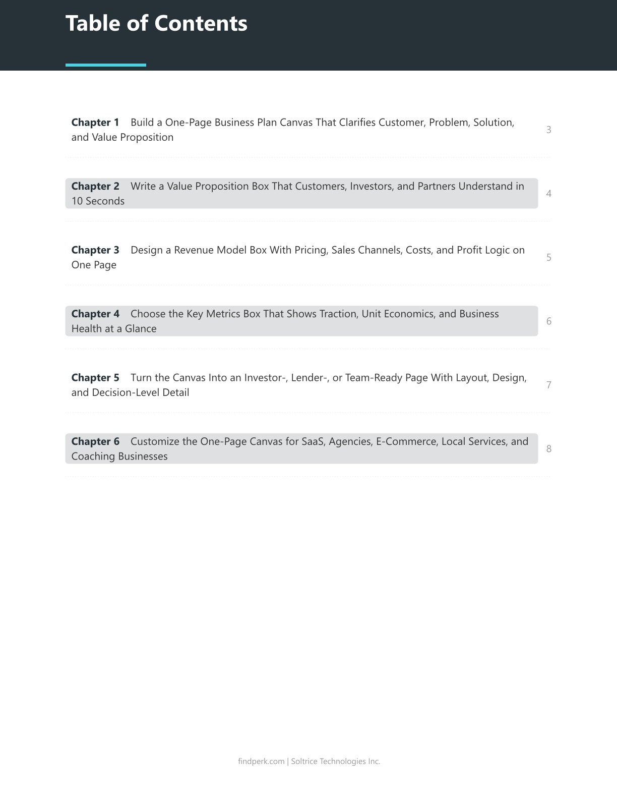 Business Plan One-Page Canvas Template — Value Proposition, Revenue Model & Key Metrics