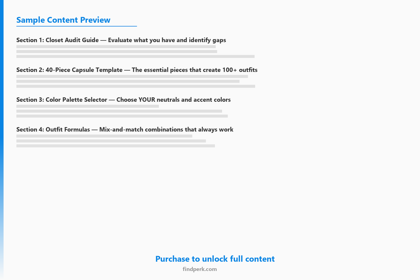 Capsule Wardrobe Planner - 40-Piece System, Outfit Formulas & Shopping Strategy - Content Preview