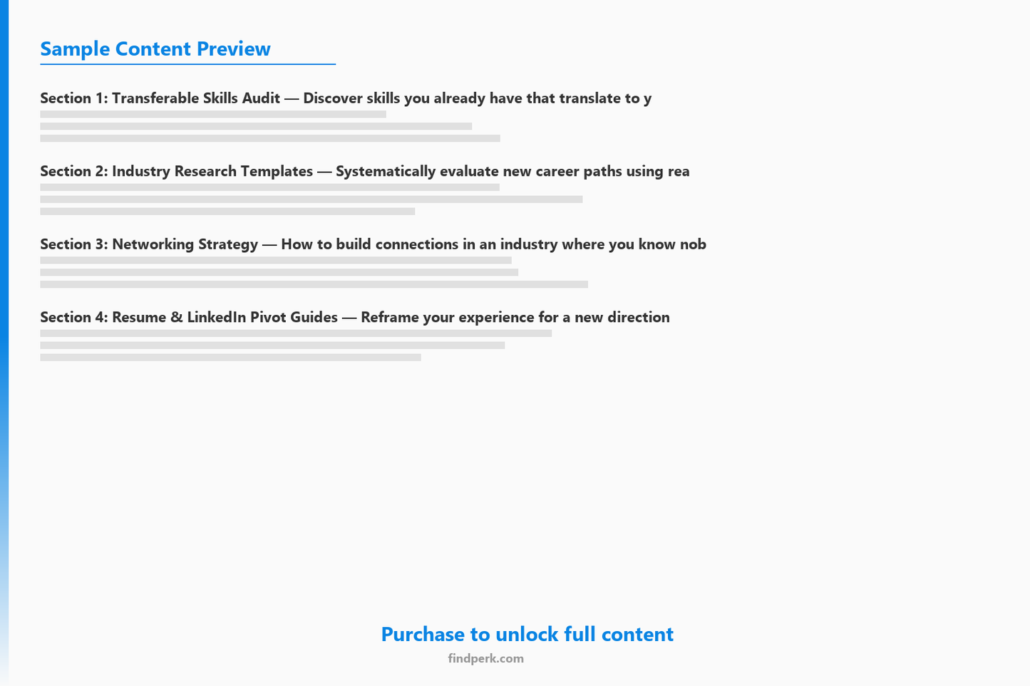 Career Change Action Plan - 90-Day Pivot Workbook for Mid-Career Professionals - Content Preview