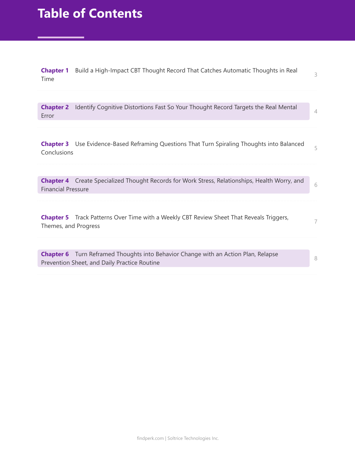 CBT Thought Record Worksheet Cognitive Reframing
