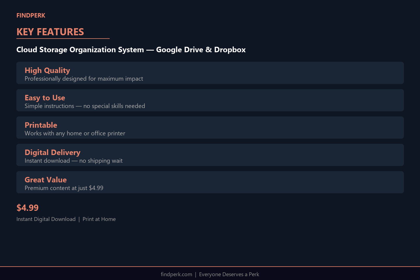 Cloud Storage Organization System — Google Drive & Dropbox