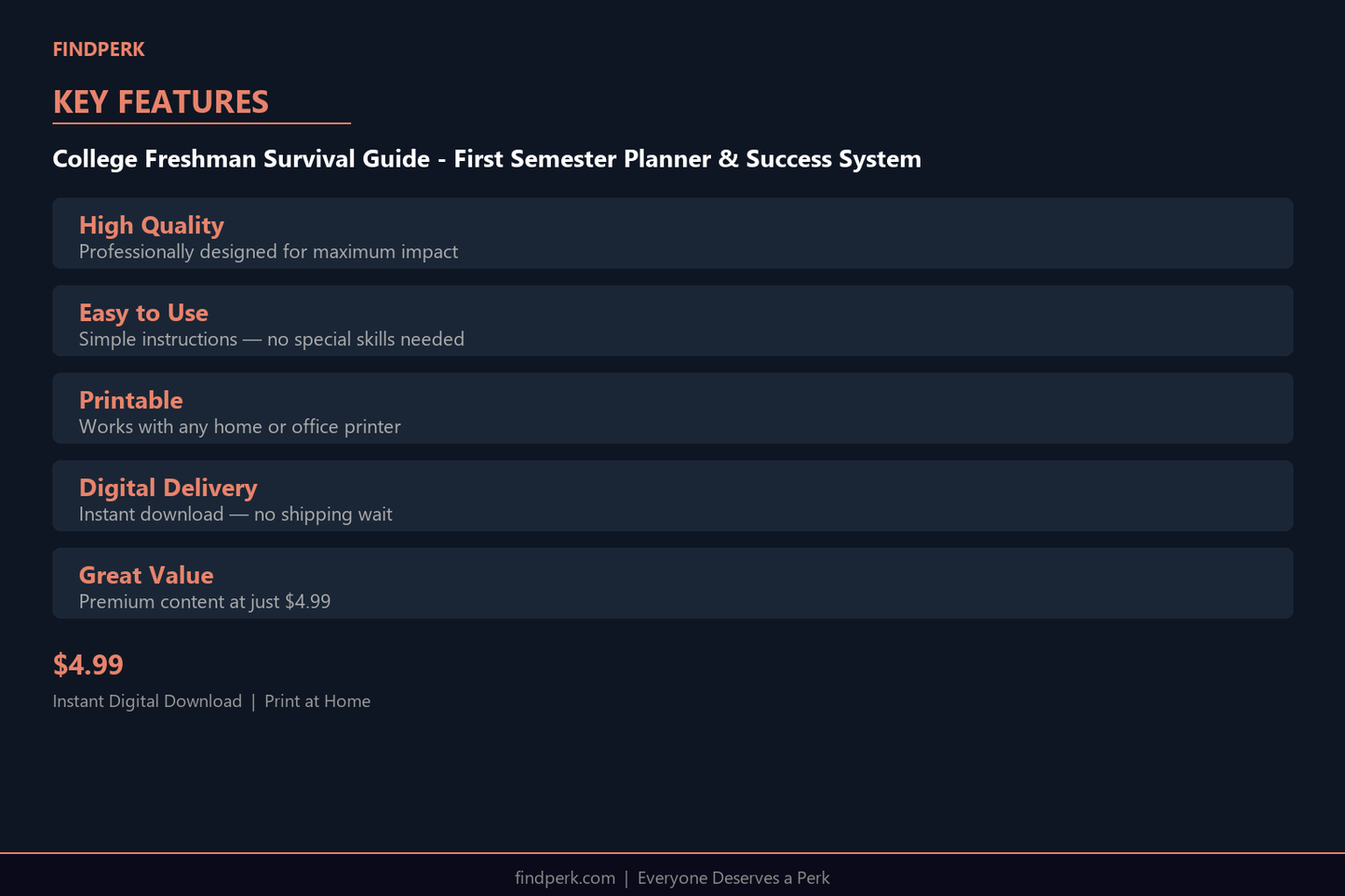 College Freshman Survival Guide - First Semester Planner & Success System
