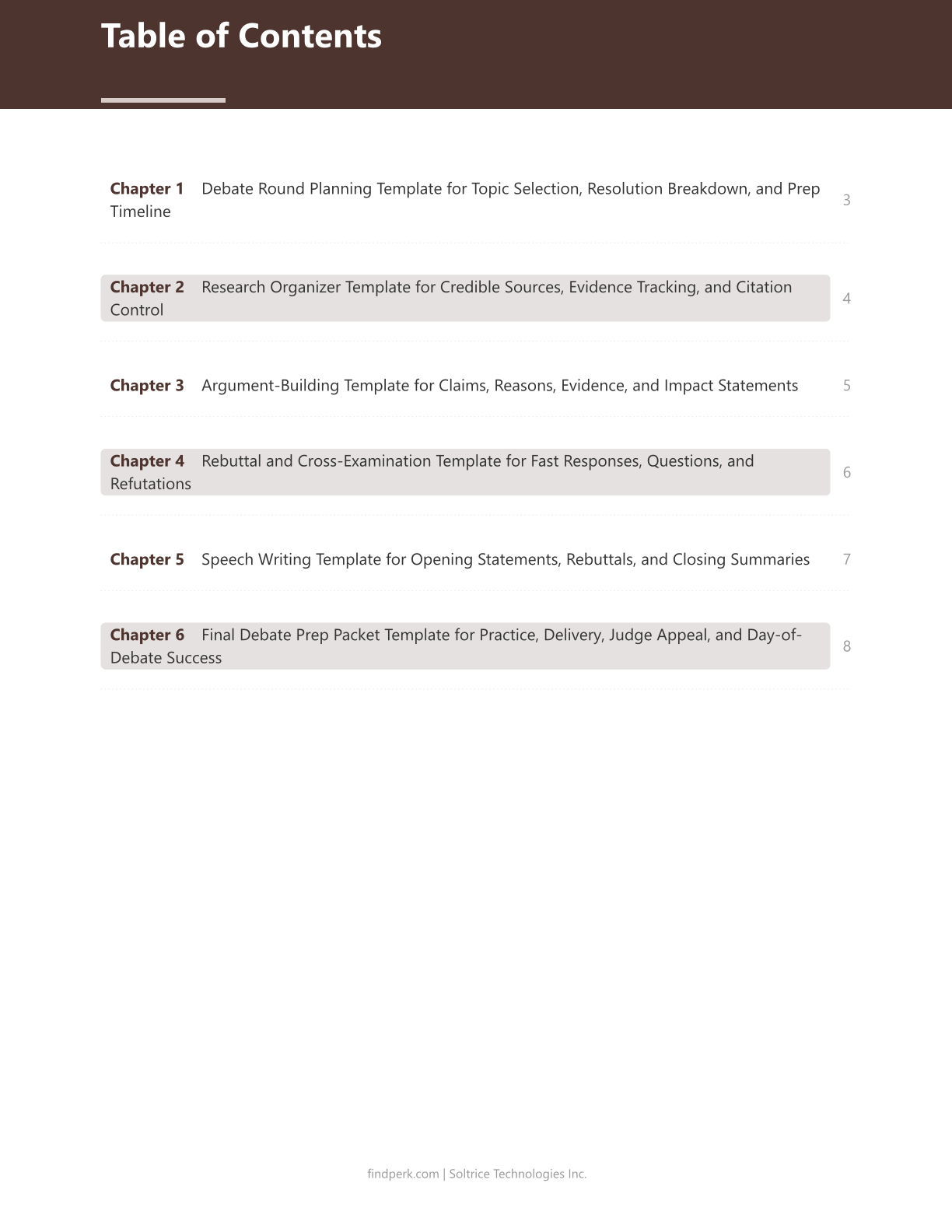 Debate Preparation Template with Research Organizer - Grades 6-12