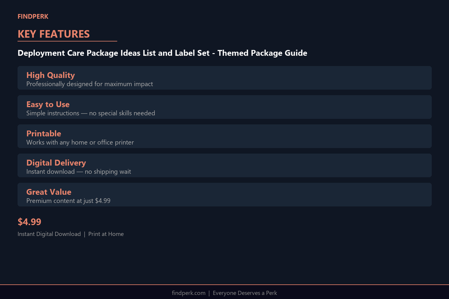 Deployment Care Package Ideas List and Label Set - Themed Package Guide