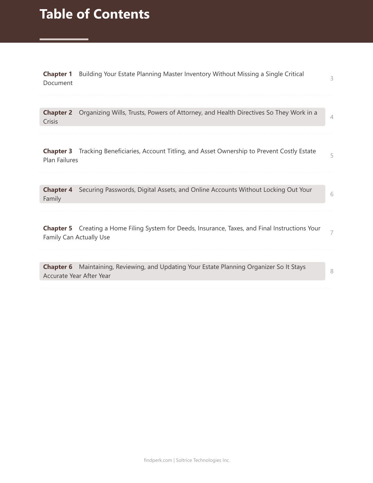 Estate Planning Document Organizer
