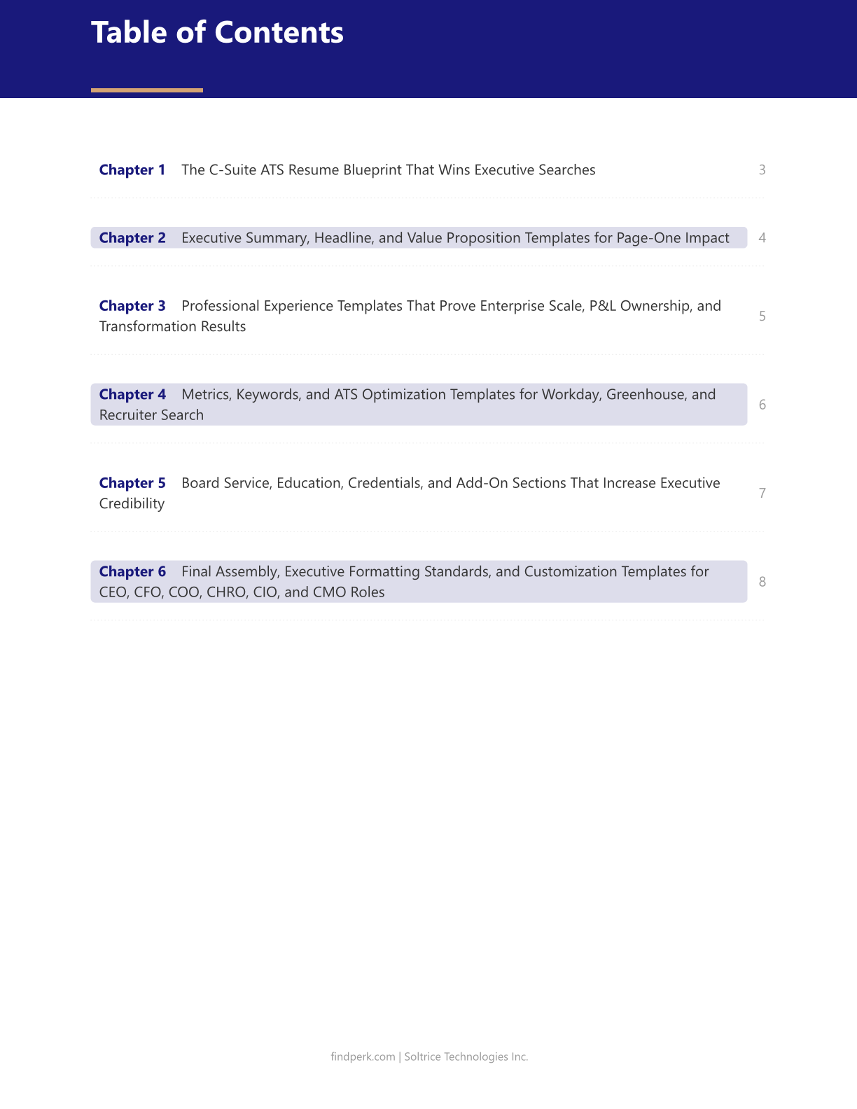 Executive Resume Template — C-Suite ATS Format