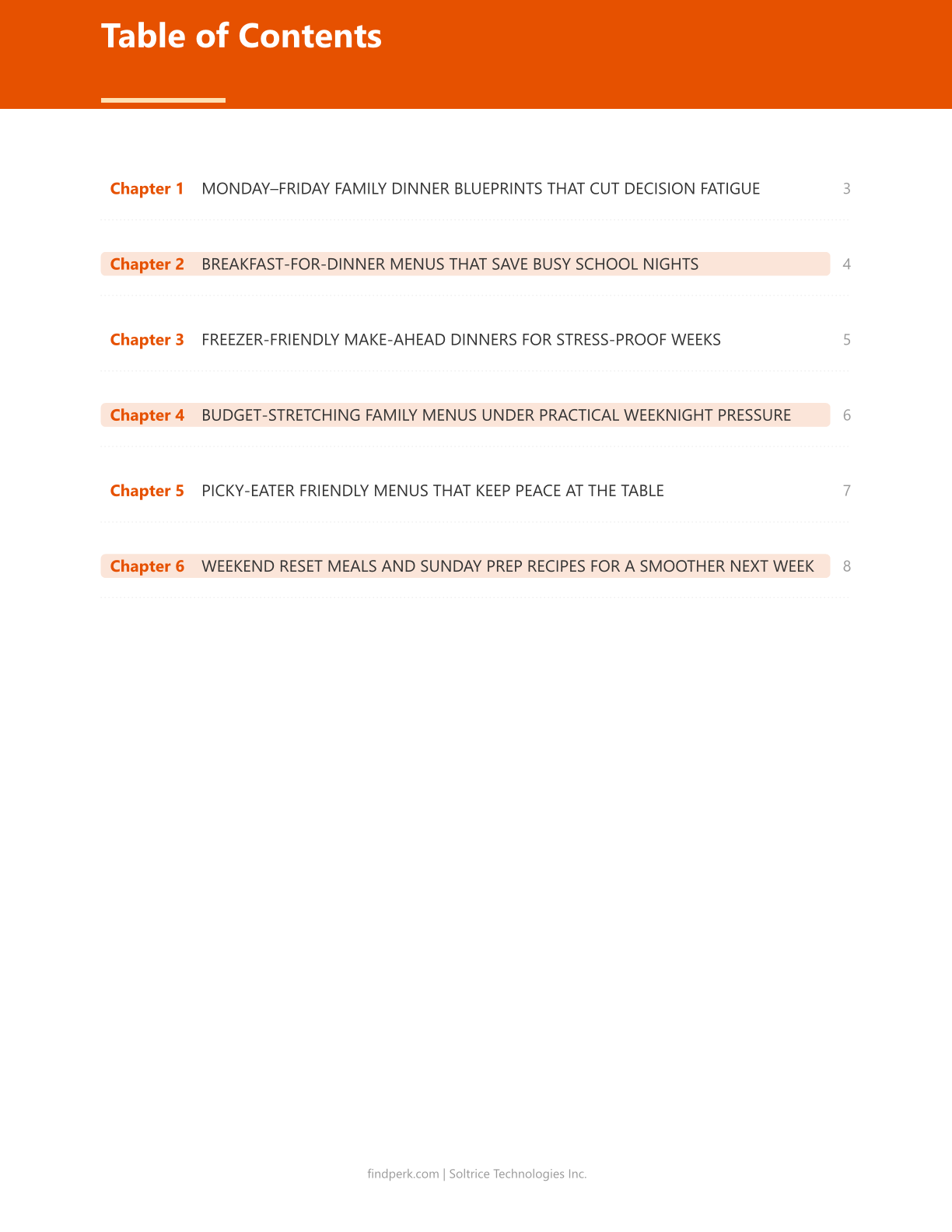 Family Meal Planner Weekly Menu Template