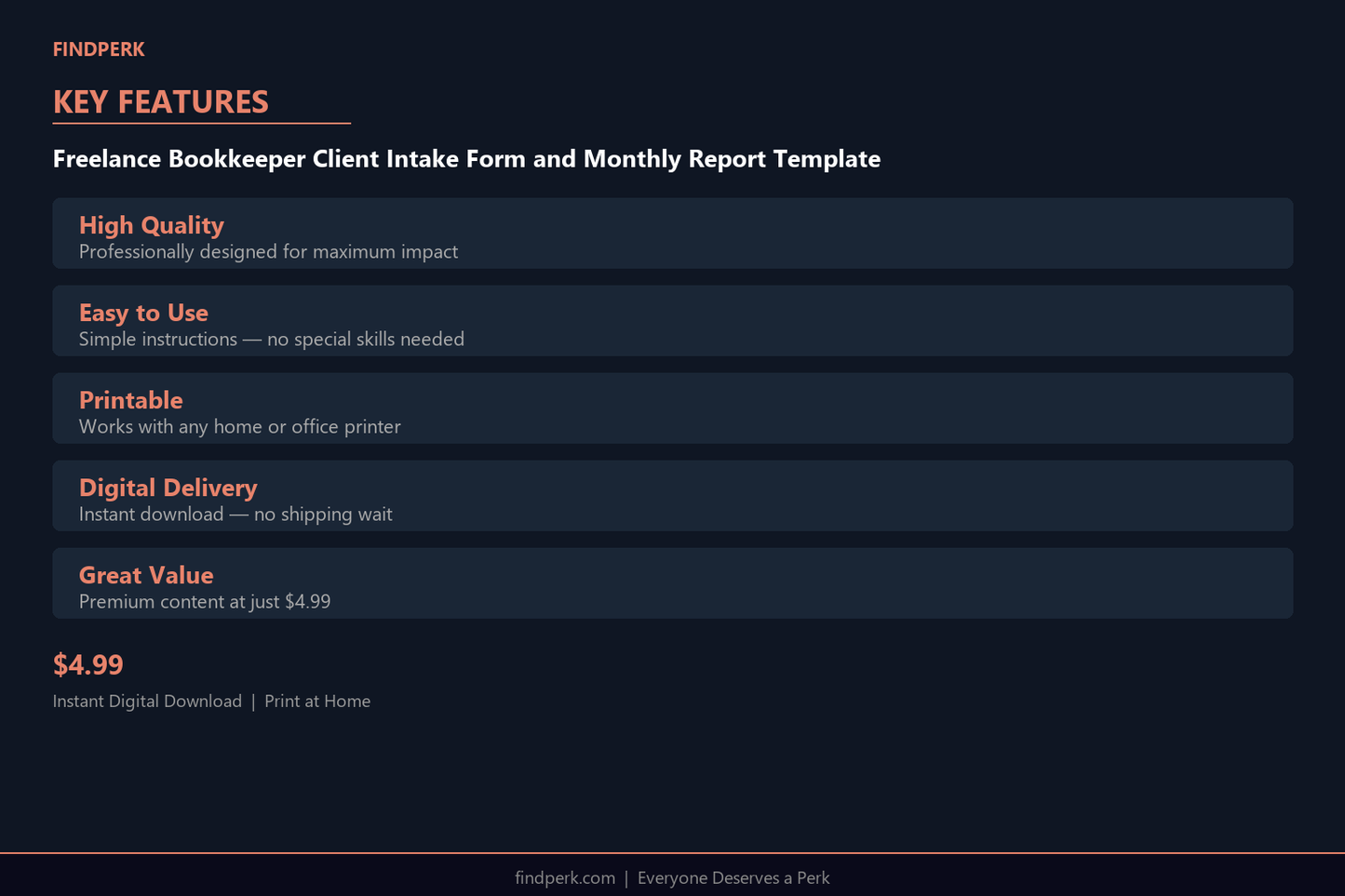 Freelance Bookkeeper Client Intake Form and Monthly Report Template