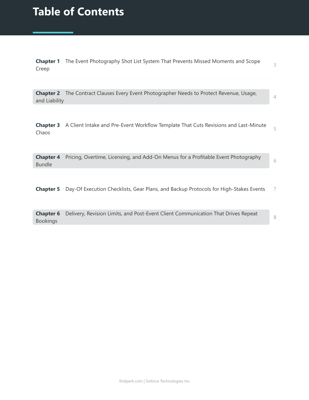 Freelance Photographer Shot List and Contract Bundle for Event Photography