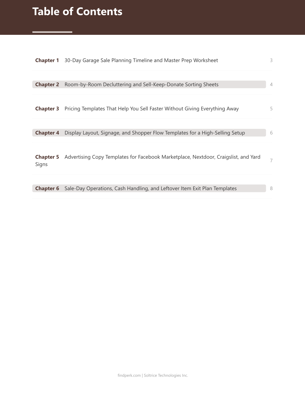 Garage Sale Checklist — Home Organization Printable