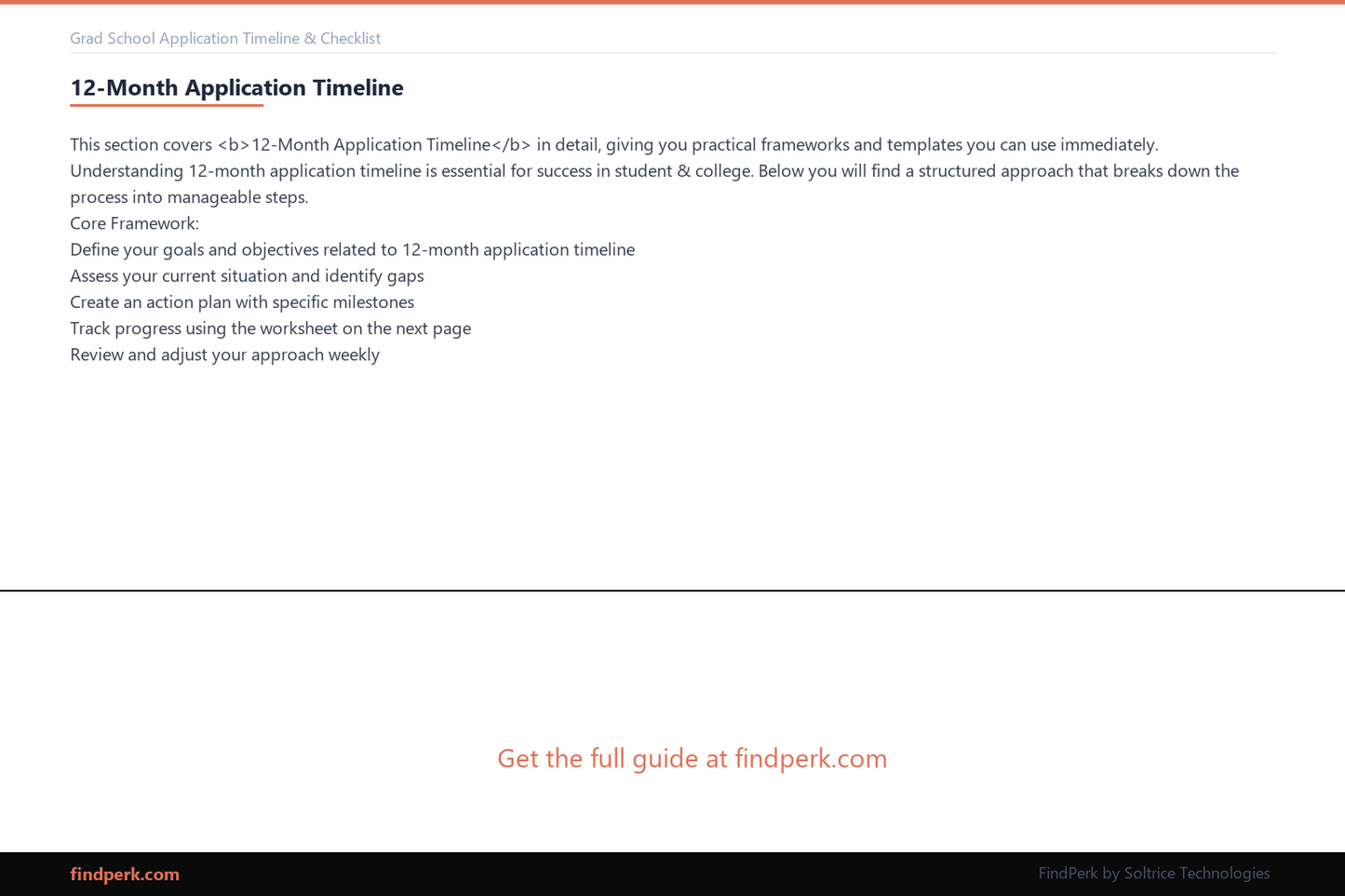 Grad School Application Timeline & Checklist
