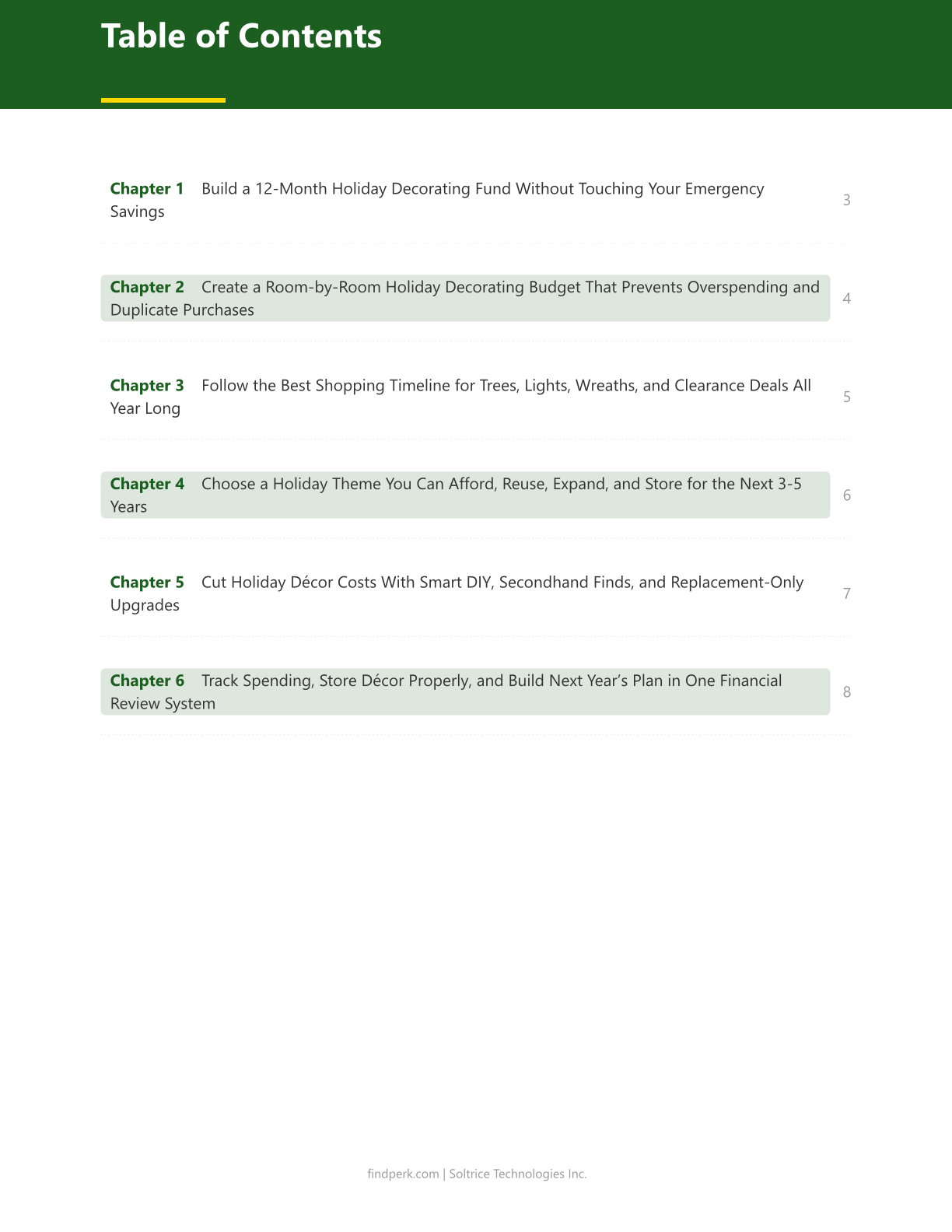 Holiday Decoration Planner Theme Timeline Budget