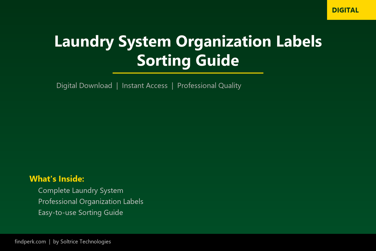Laundry System Organization Labels Sorting Guide