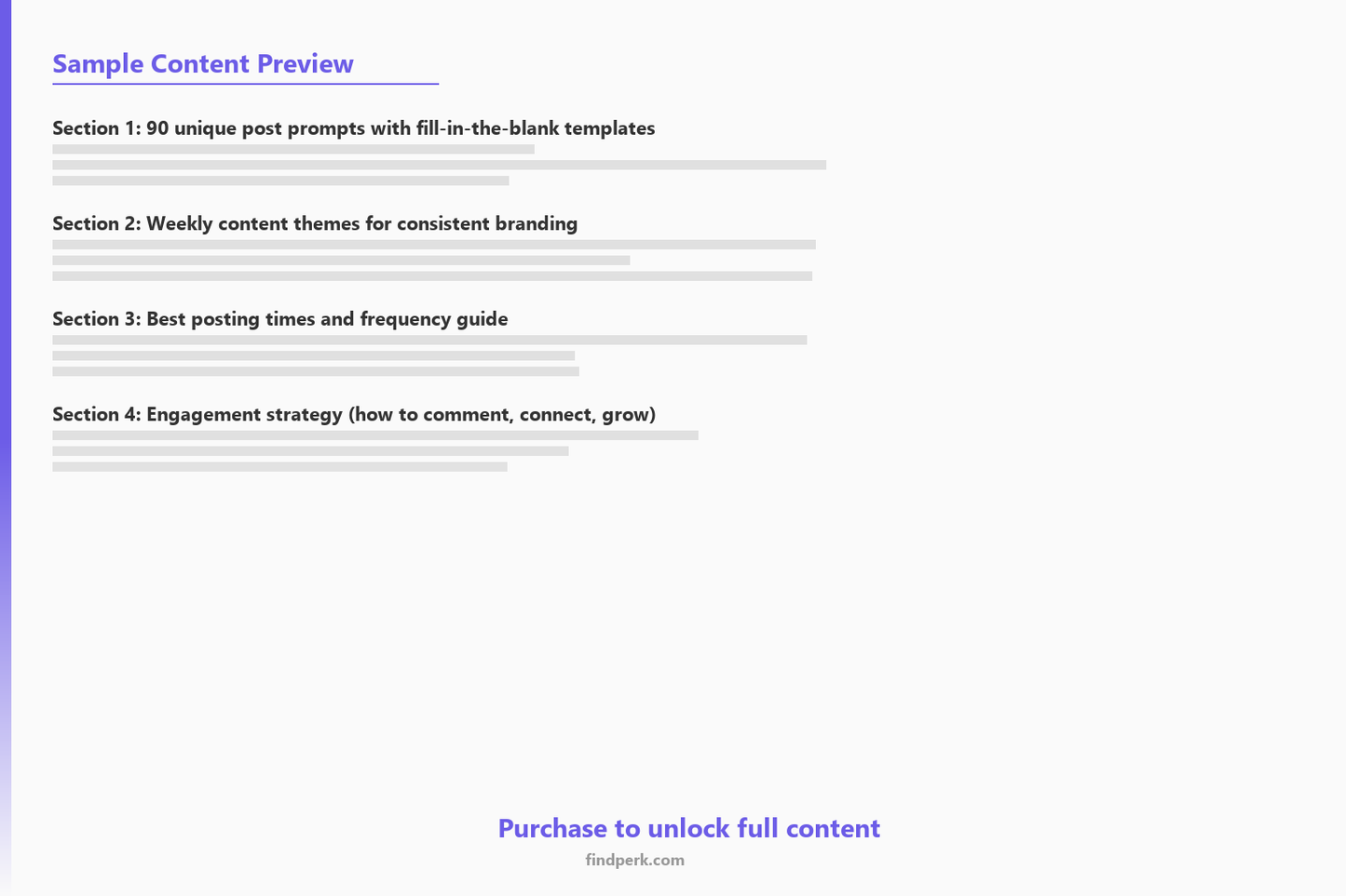 LinkedIn Content Calendar - 90 Days of Post Prompts for Professional Growth - Content Preview