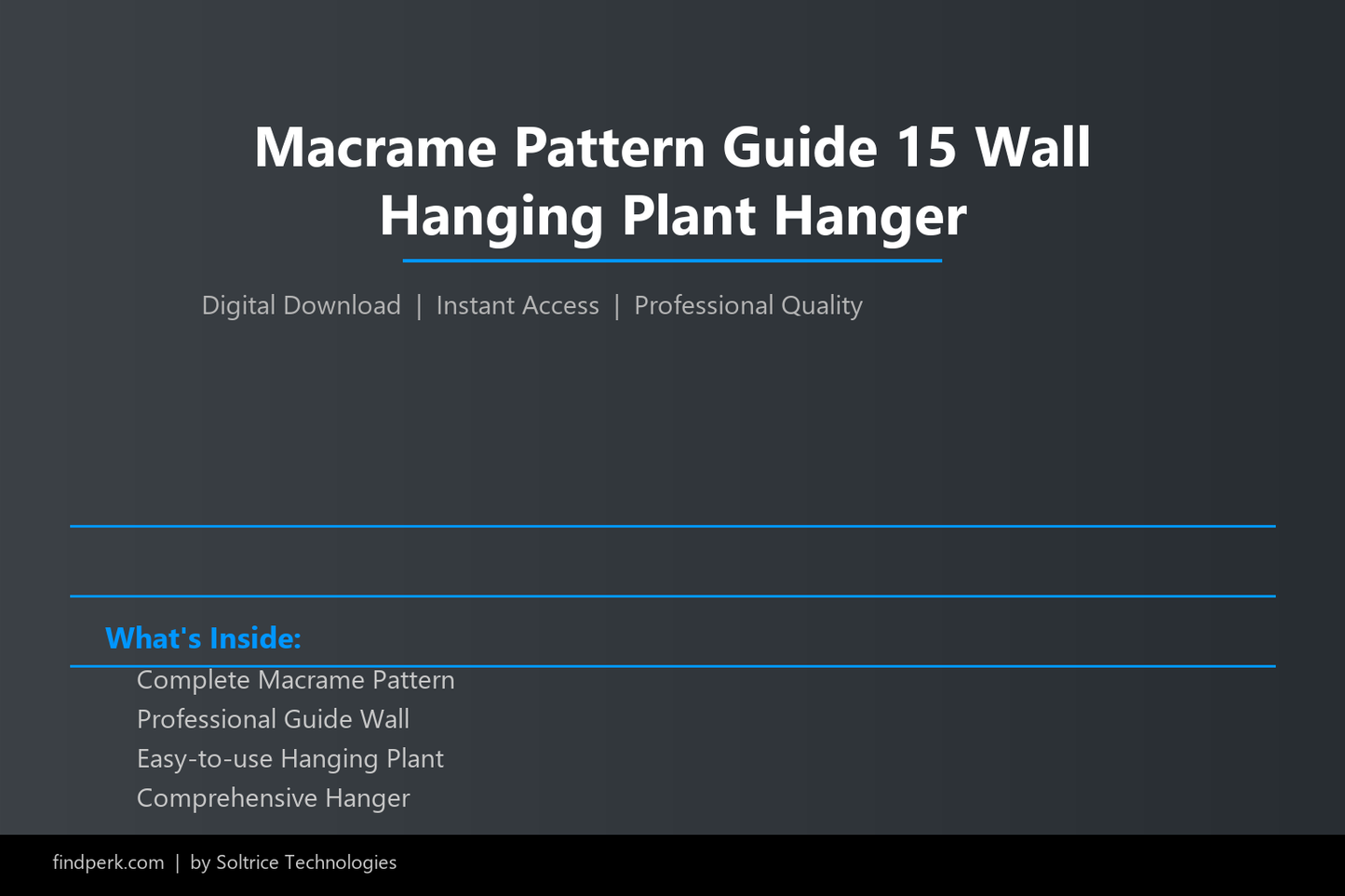 Macrame Pattern Guide 15 Wall Hanging Plant Hanger