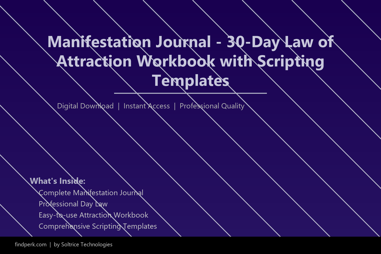 Manifestation Journal - 30-Day Law of Attraction Workbook with Scripting Templates