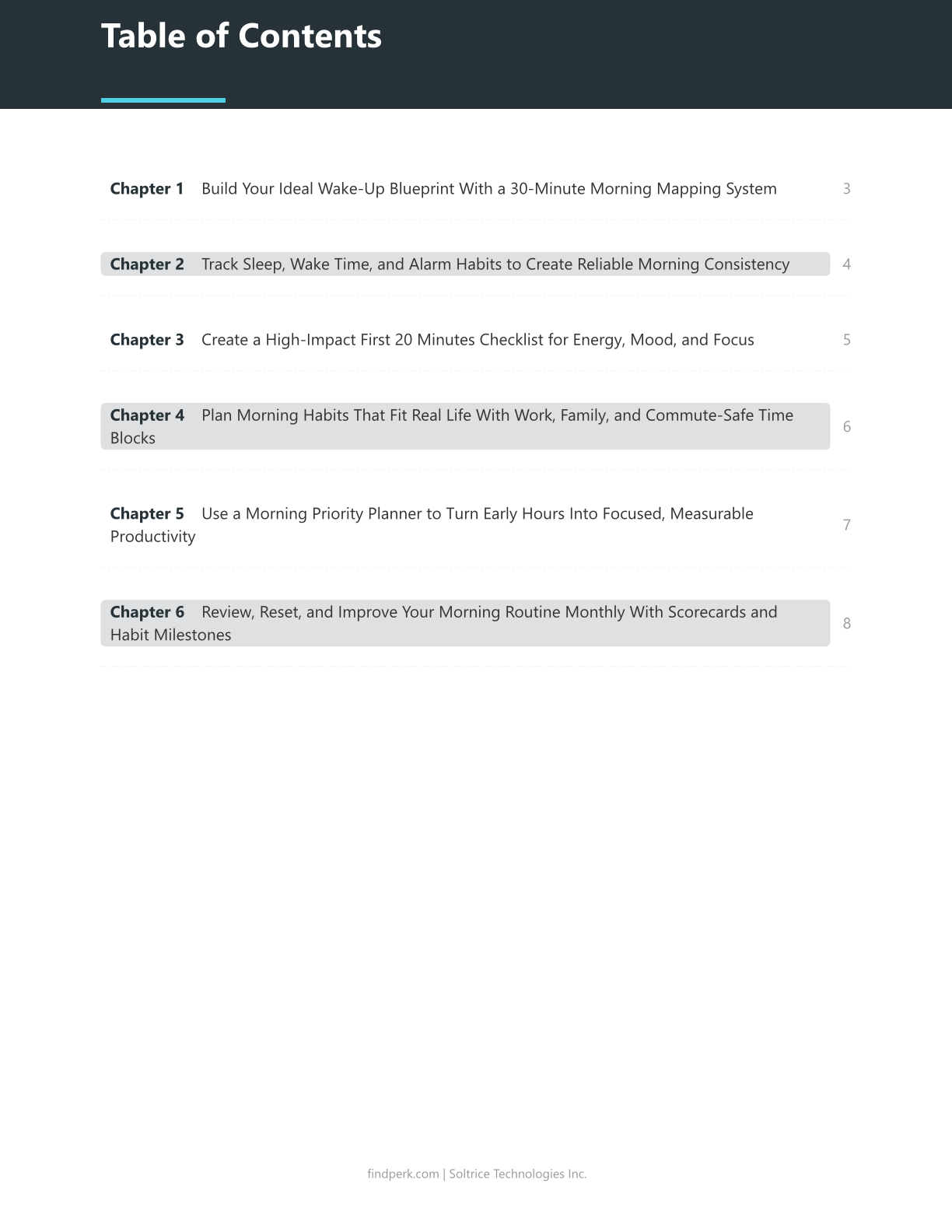 Morning Routine Planner — Printable Planner Template