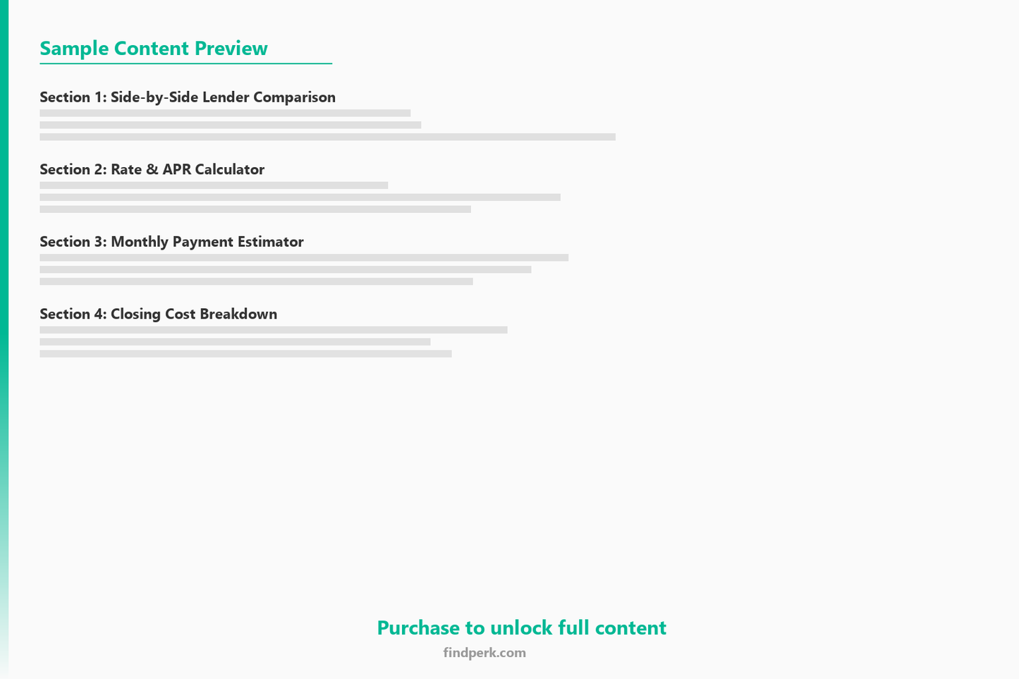 Mortgage Comparison Worksheet - Find the Best Rate