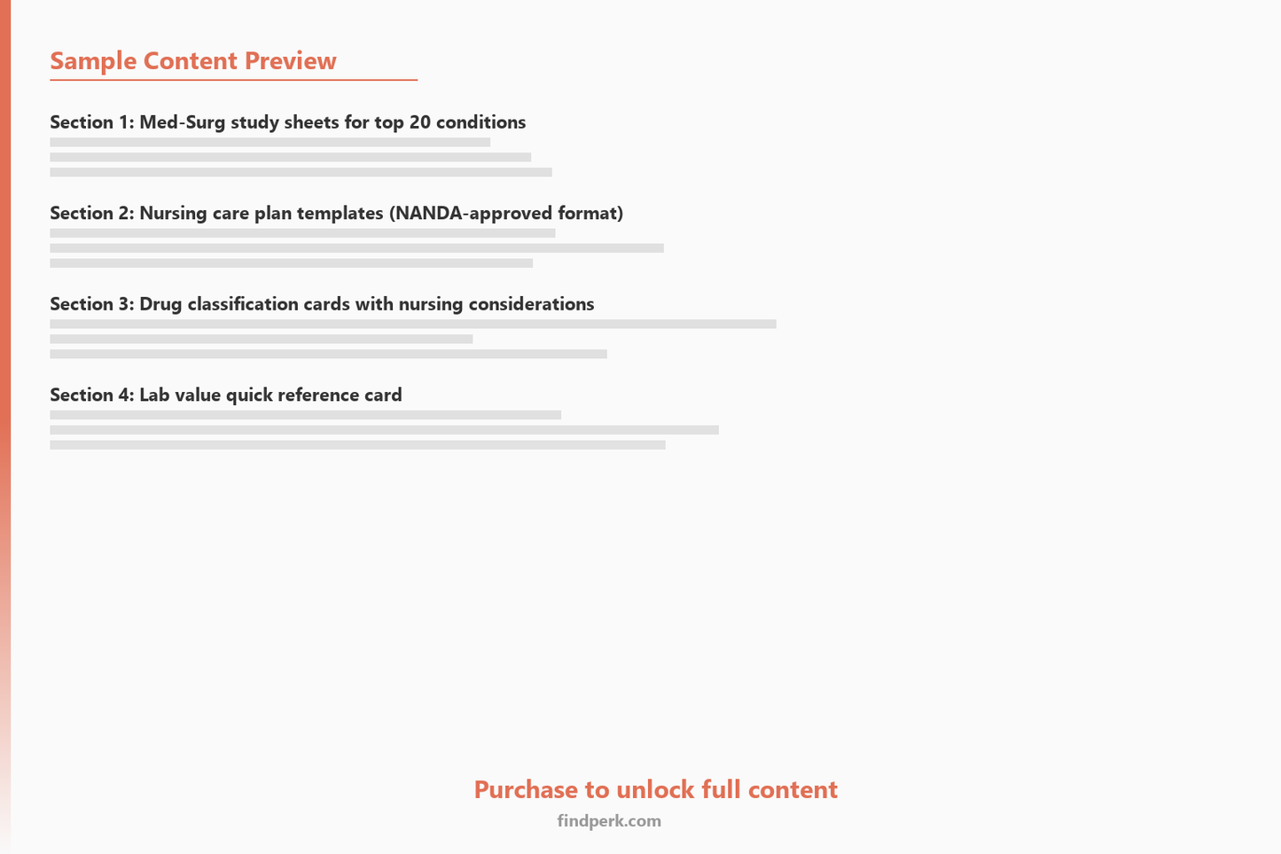 Nursing School Study Guide System - NCLEX Prep, Care Plans & Clinical Notes - Content Preview