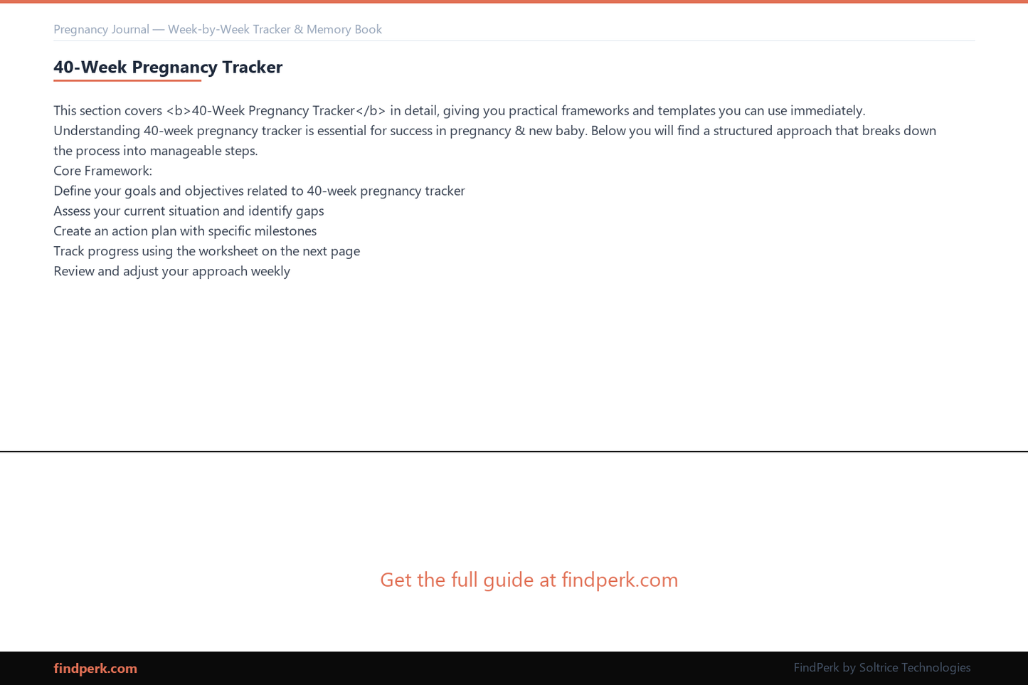 Pregnancy Journal — Week-by-Week Tracker & Memory Book