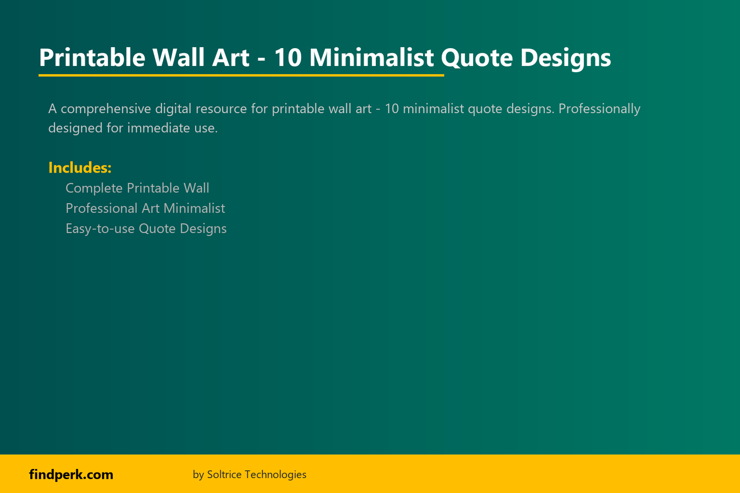 Printable Wall Art - 10 Minimalist Quote Designs