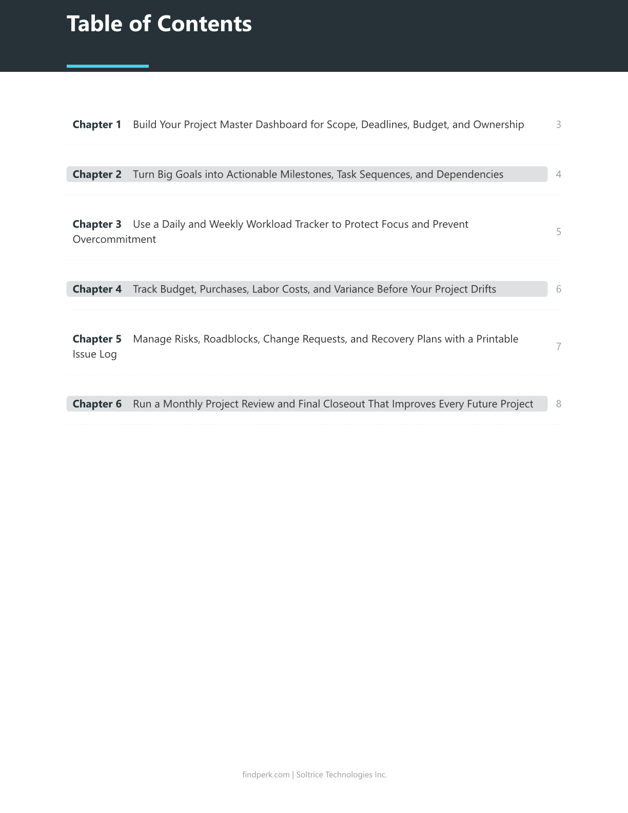 Project Planner Printable — Printable Planner Template