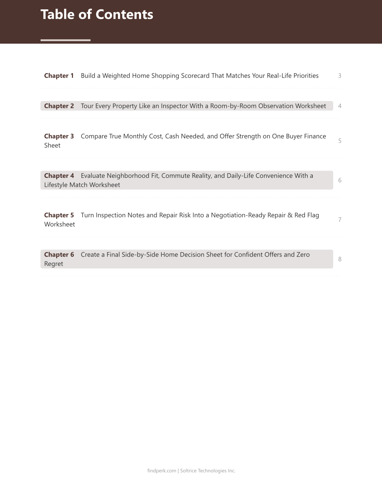 Property Comparison Worksheet Home Shopping Score