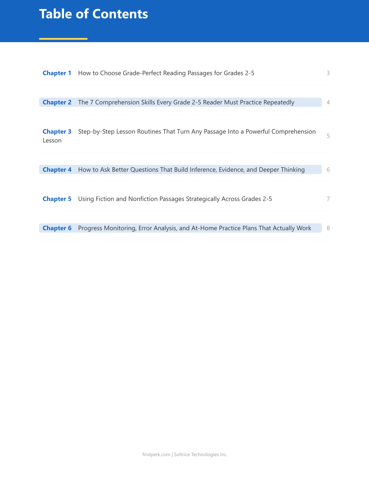 Reading Comprehension Passages - Grades 2-5