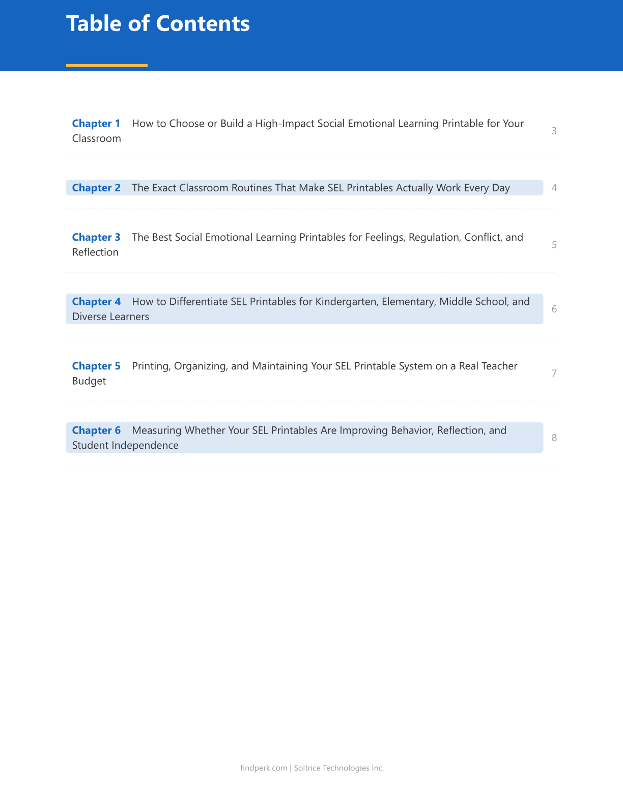 Social Emotional Learning Printable — Printable Classroom Resource