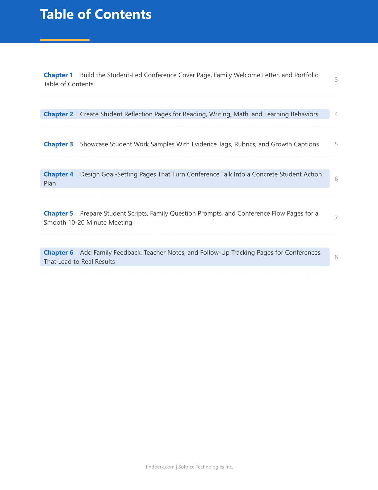 Student-Led Conference Portfolio Template - Editable for K-8 Teachers