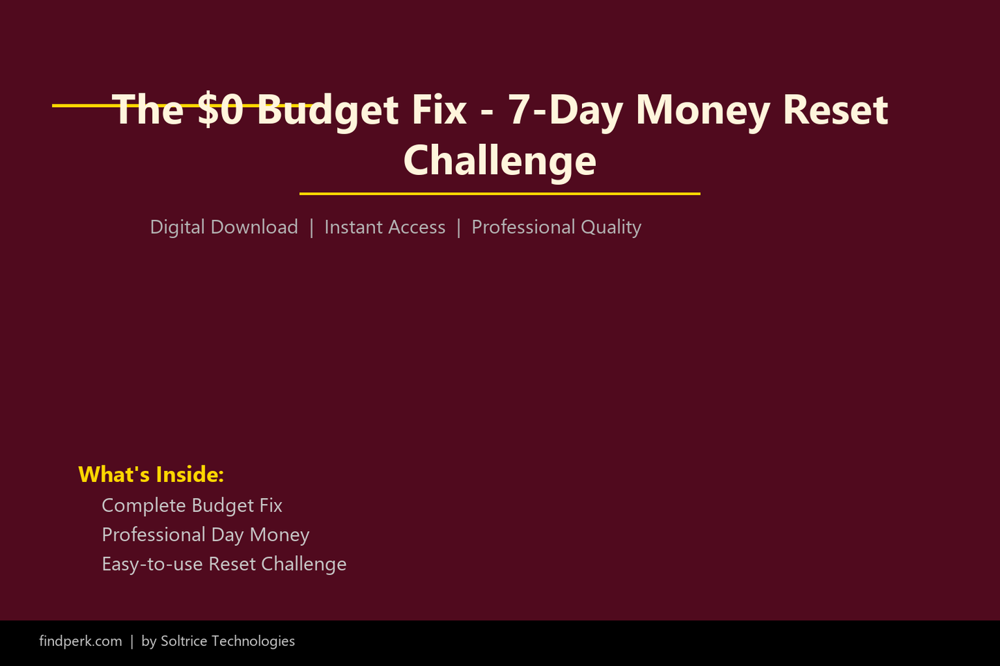 The $0 Budget Fix - 7-Day Money Reset Challenge