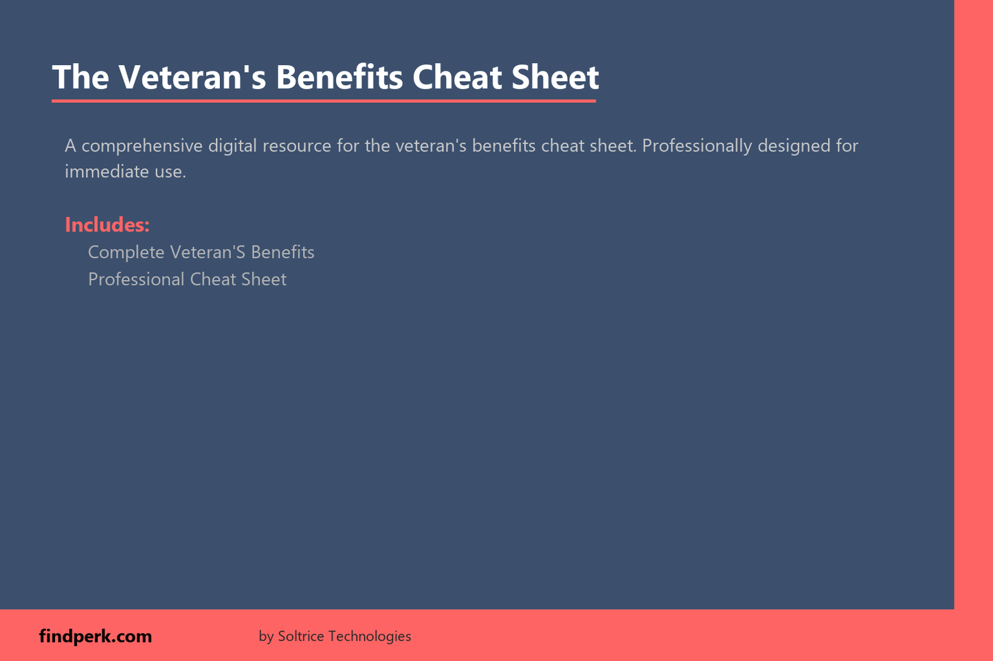 The Veteran's Benefits Cheat Sheet