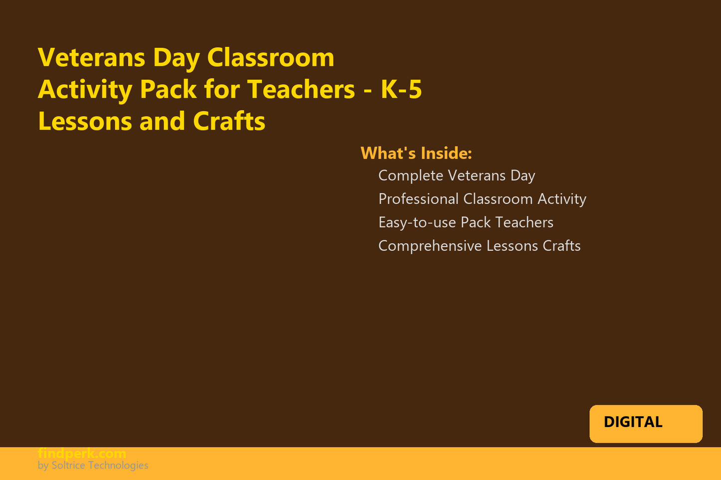 Veterans Day Classroom Activity Pack for Teachers - K-5 Lessons and Crafts