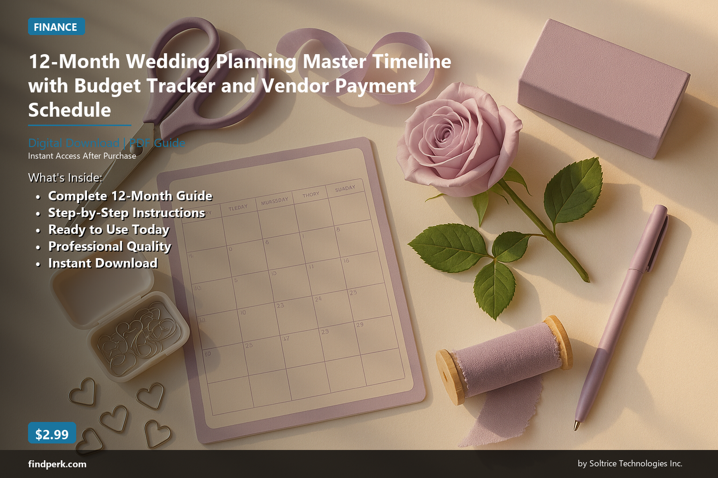 12-Month Wedding Planning Master Timeline with Budget Tracker and Vendor Payment Schedule