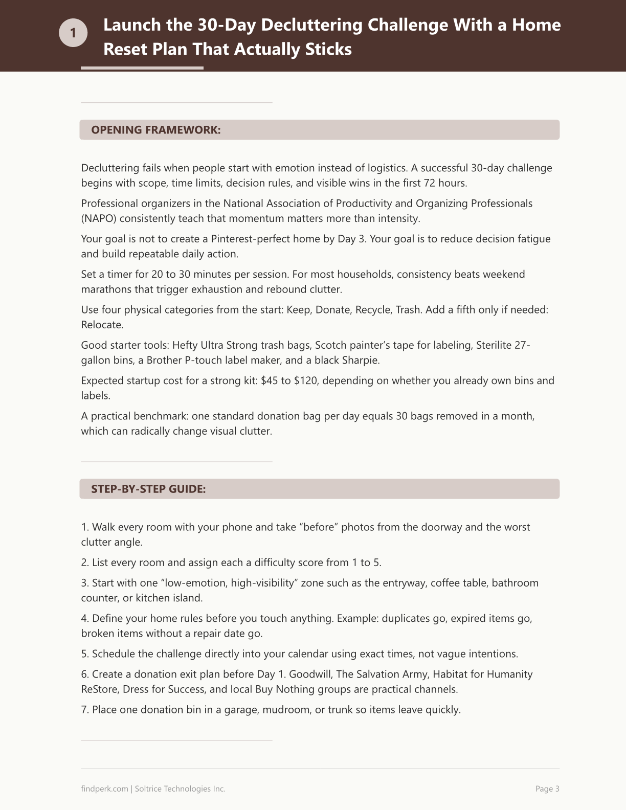 30-Day Decluttering Challenge - Room-by-Room Guide to a Clutter-Free Home