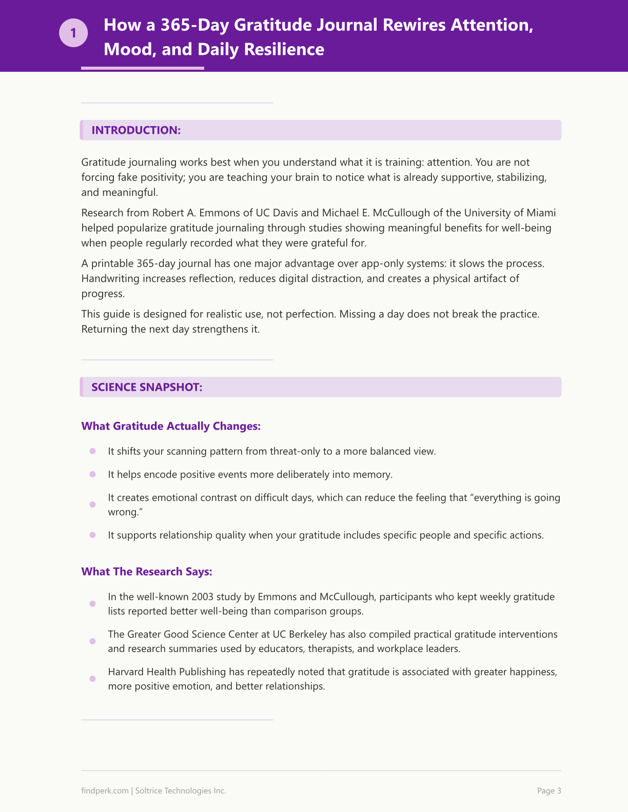 365-Day Gratitude Journal - Daily Prompts for Positivity & Mindfulness (Printable)