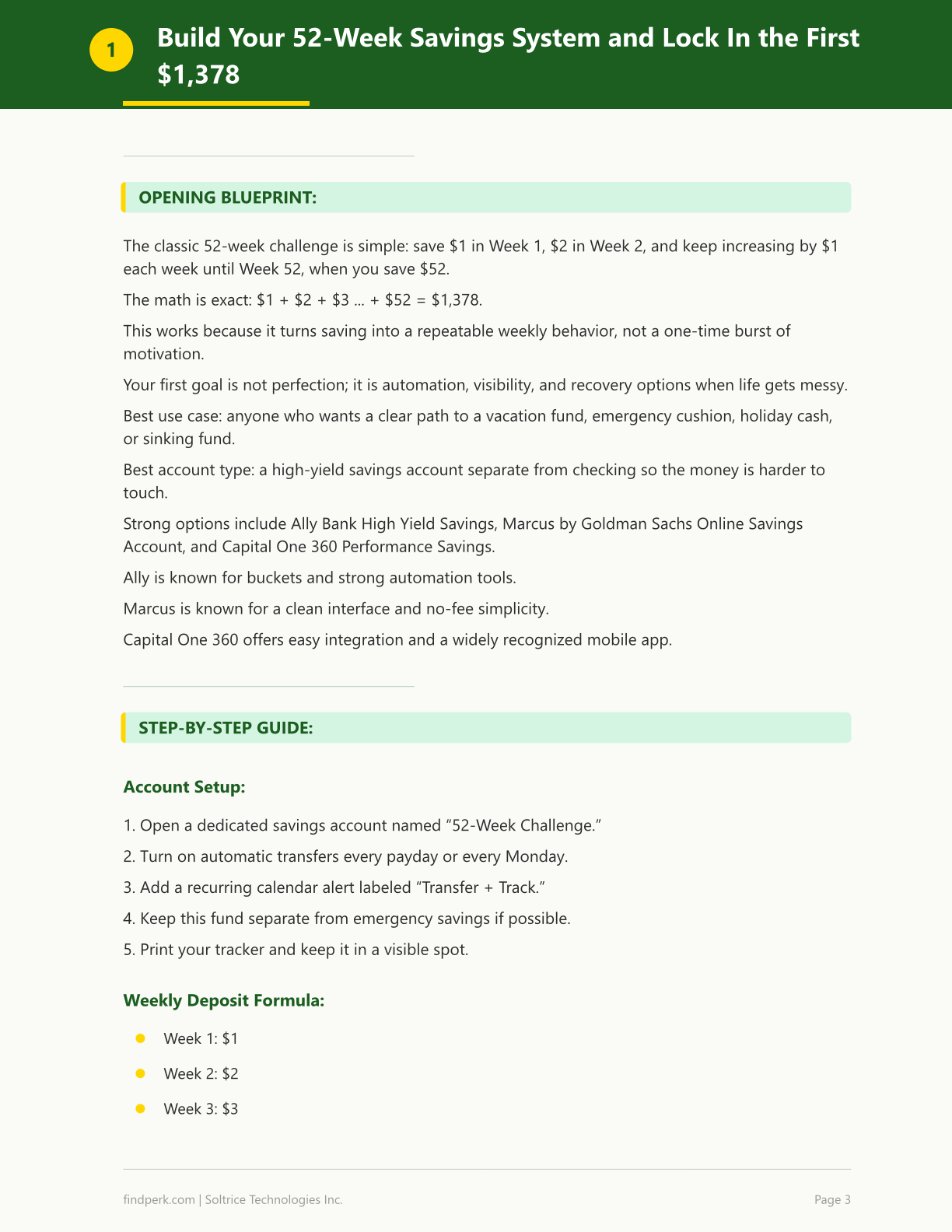 52-Week Savings Challenge - Save $1,378+ This Year (Printable Tracker)