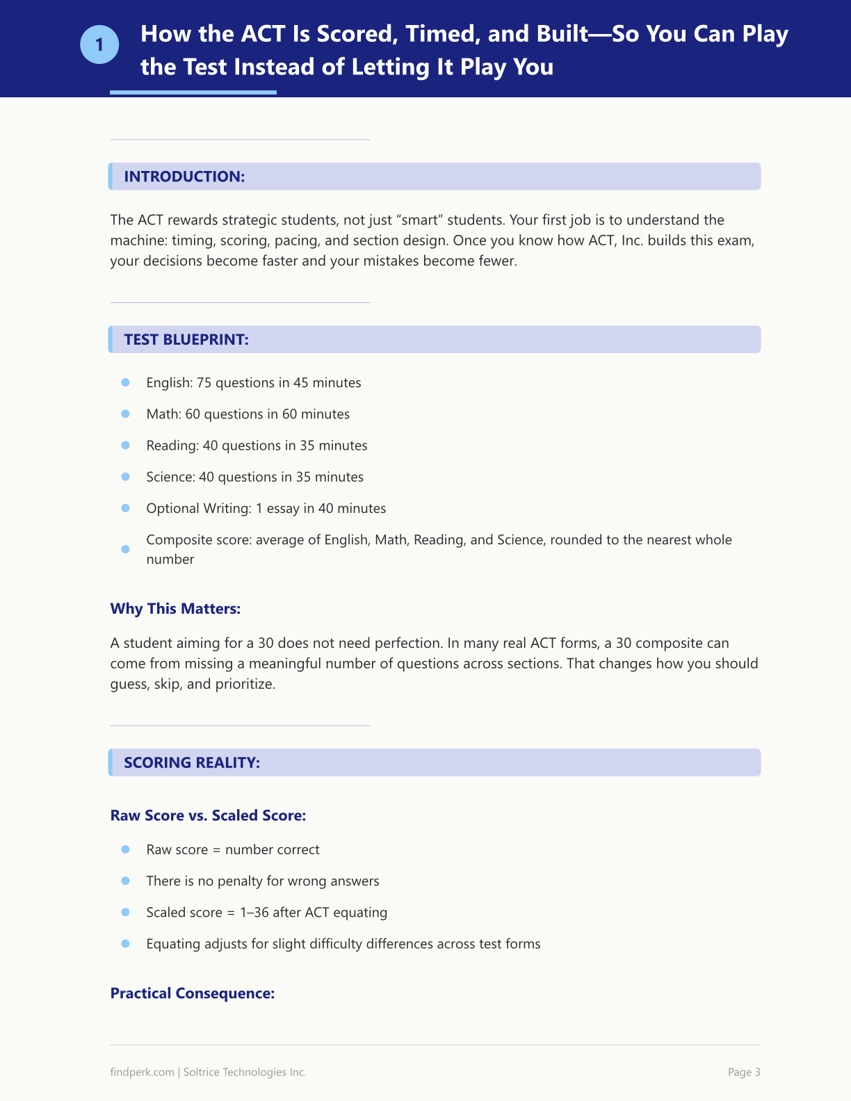 ACT Prep Guide - Science, English, Math & Reading Strategies with Practice