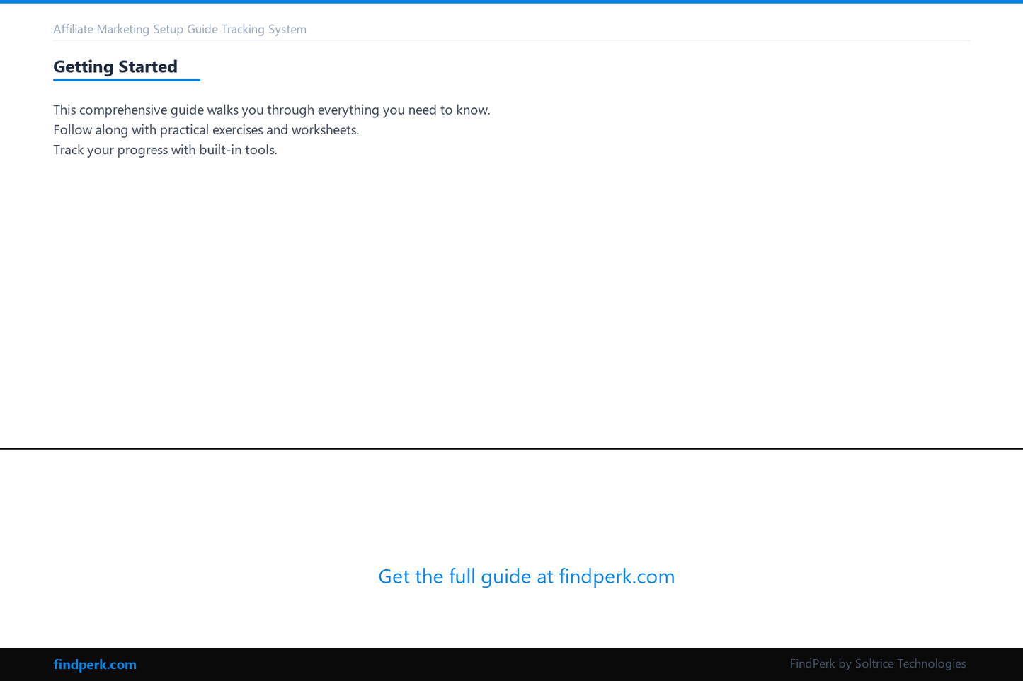 Affiliate Marketing Setup Guide Tracking System - Content Preview