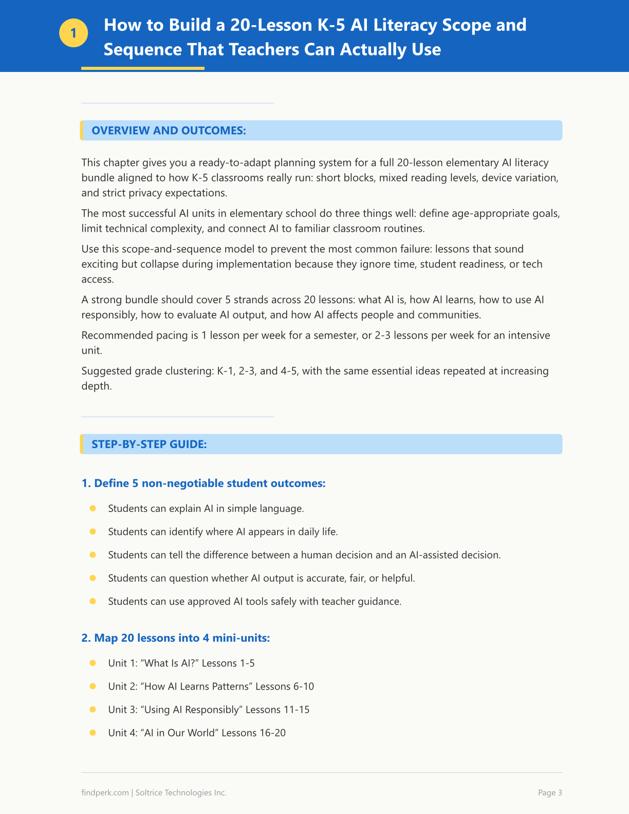 AI Literacy Lesson Plan Bundle for Elementary (K-5) - 20 Complete Lessons