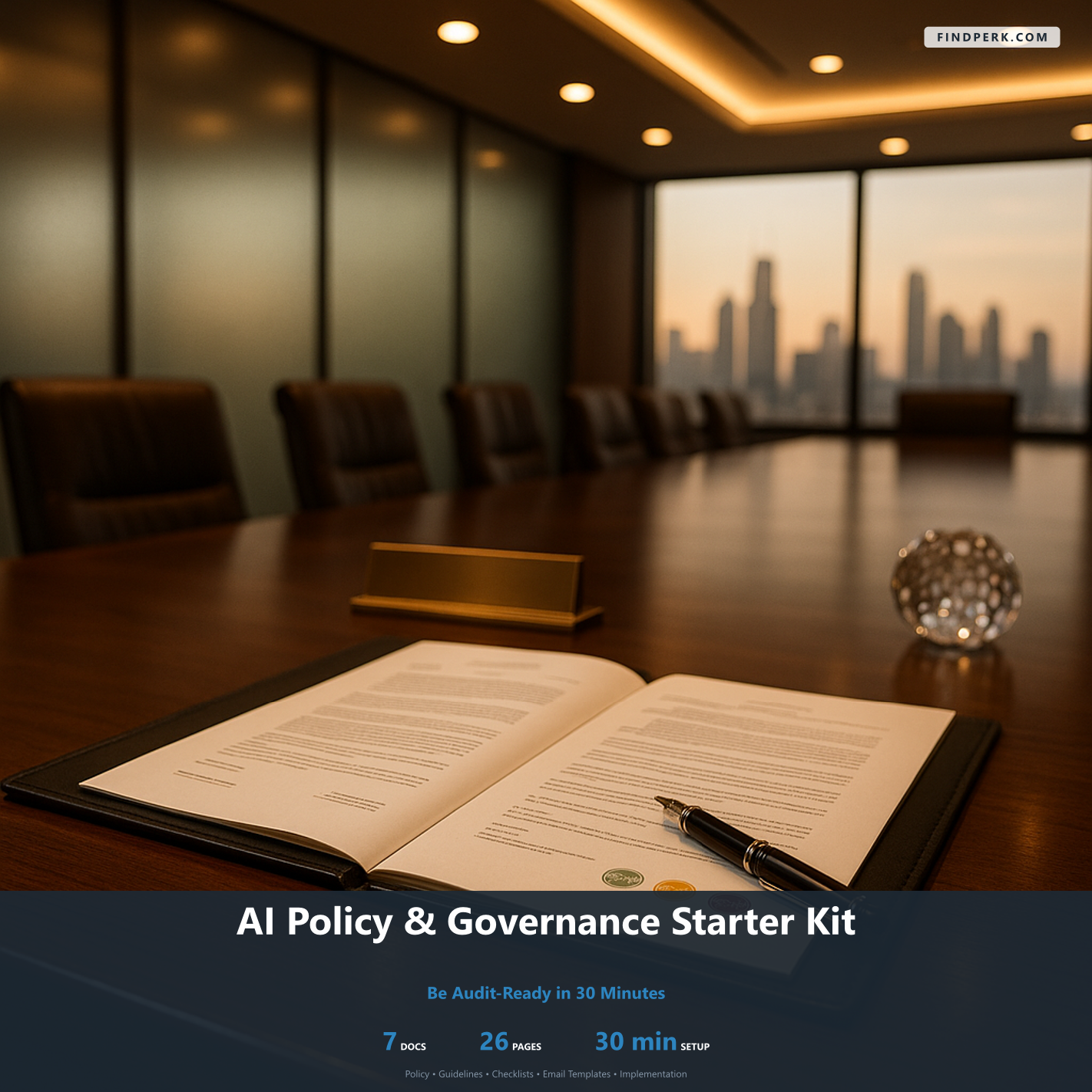 AI Policy & Governance Starter Kit - Editable AI Policy for Small Business