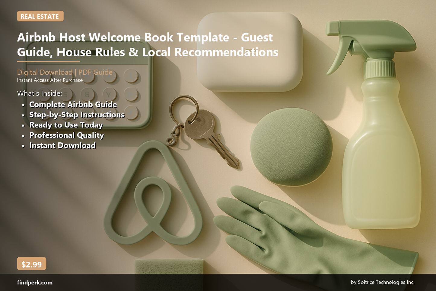 Airbnb Host Welcome Book Template - Guest Guide, House Rules & Local Recommendations