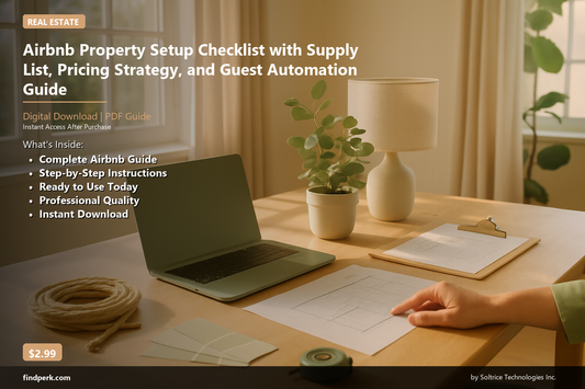 Airbnb Property Setup Checklist with Supply List, Pricing Strategy, and Guest Automation Guide