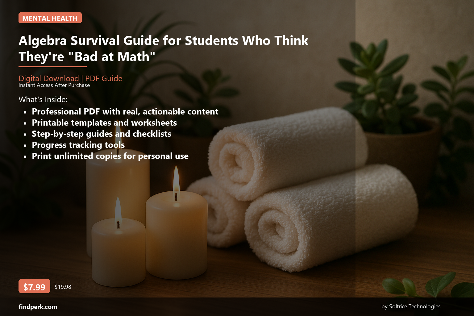 Algebra Survival Guide for Students Who Think They're "Bad at Math" - Cover