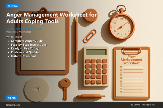 Anger Management Worksheet for Adults Coping Tools